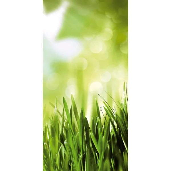 Naturdeko | Sommerdeko^DecoWoerner Schwer Entflammbarer Stoffbanner "Frühlingsgras" Aus Fahnenstoff 100 X 200 Cm grün