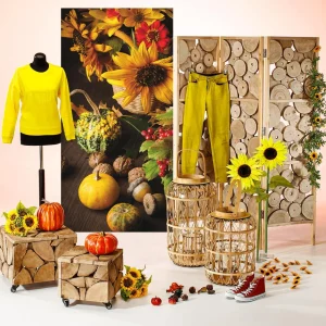 Herbstdeko | Herbst-Banner^DecoWoerner Schwer Entflammbarer Stoffbanner 