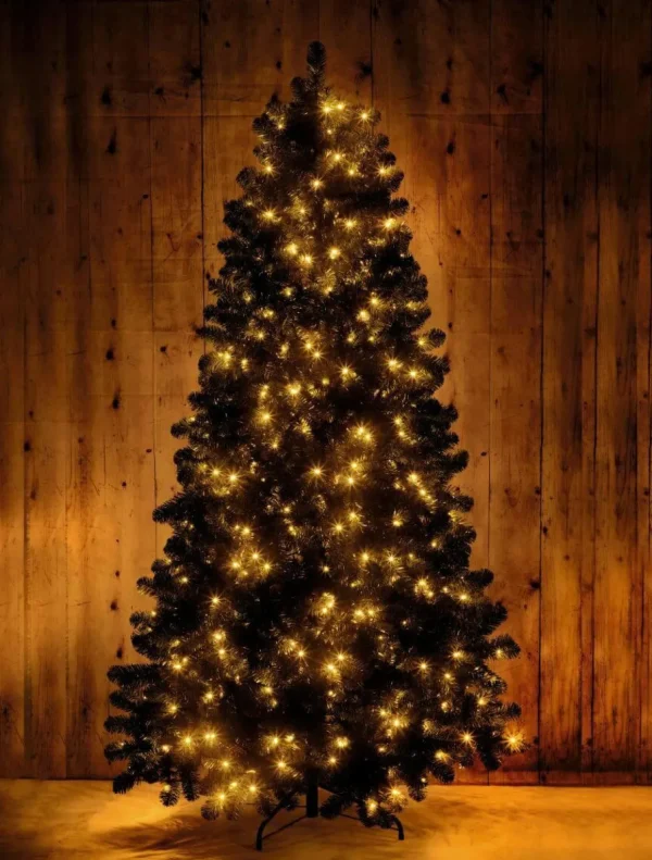 Künstliche Weihnachtsbäume^DecoWoerner Schwer Entflammbarer Weihnachtsbaum Mit LED 210 Cm grün