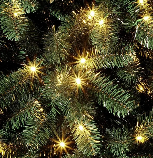 Künstliche Weihnachtsbäume^DecoWoerner Schwer Entflammbarer Weihnachtsbaum Mit LED 210 Cm grün