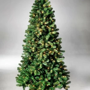 Künstliche Weihnachtsbäume^DecoWoerner Schwer Entflammbarer Weihnachtsbaum Mit LED 210 Cm grün