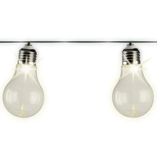 Deko-Licht | Themen-Deko^DecoWoerner Solar Glühbirnen LED Lichterkette 450 Cm transparent