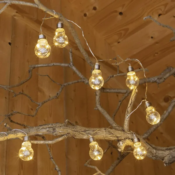 Deko-Licht | Themen-Deko^DecoWoerner Solar Glühbirnen LED Lichterkette 450 Cm transparent