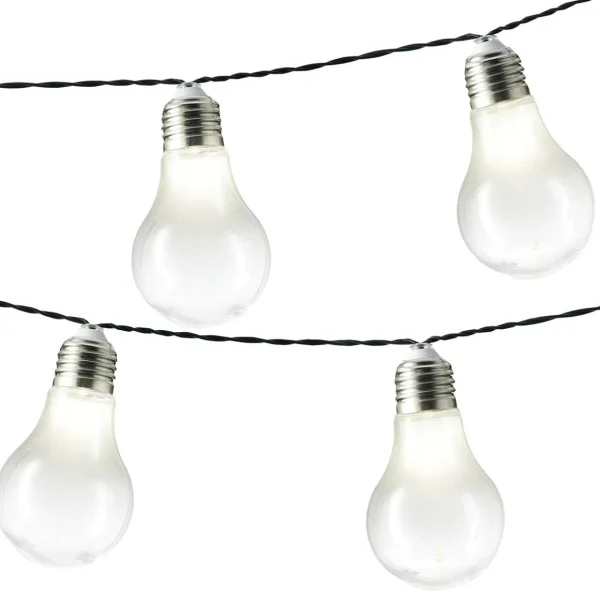 Deko-Licht | Themen-Deko^DecoWoerner Solar Glühbirnen LED Lichterkette 450 Cm transparent