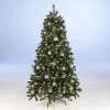 Künstliche Weihnachtsbäume^DecoWoerner Sparpaket Weihnachtsbaum 210 Cm Inkl. Glaskugeln Und Lichterkette grün