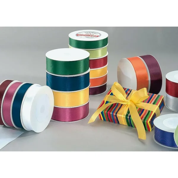 Geschenkband^DecoWoerner Taftband Mit Webkante 40 Mm, 50 M, Bordeaux rot