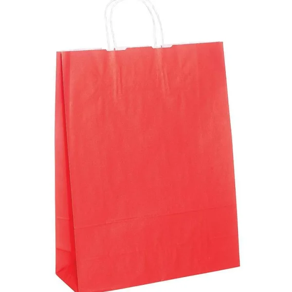 Geschenk- & Tragetaschen^DecoWoerner Tragetasche "Uni", 36 X 41 Cm, 50 Stück rot