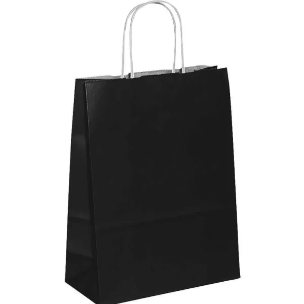 Geschenk- & Tragetaschen^DecoWoerner Tragetasche "Uni", 24 X 18 Cm, 50 Stück schwarz