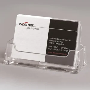 Warenpräsentation^DecoWoerner Visitenkarten-Halter Querformat transparent