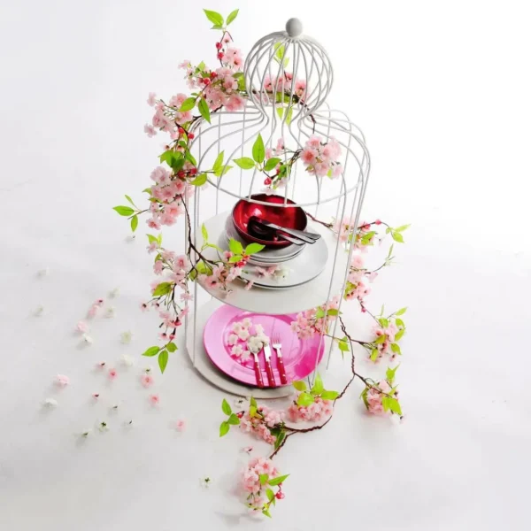 Frühlingsdeko^DecoWoerner Vogelkäfig-Regal 90 Cm Hoch weiß