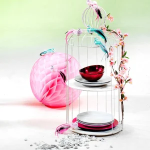 Frühlingsdeko^DecoWoerner Vogelkäfig-Regal 90 Cm Hoch weiß