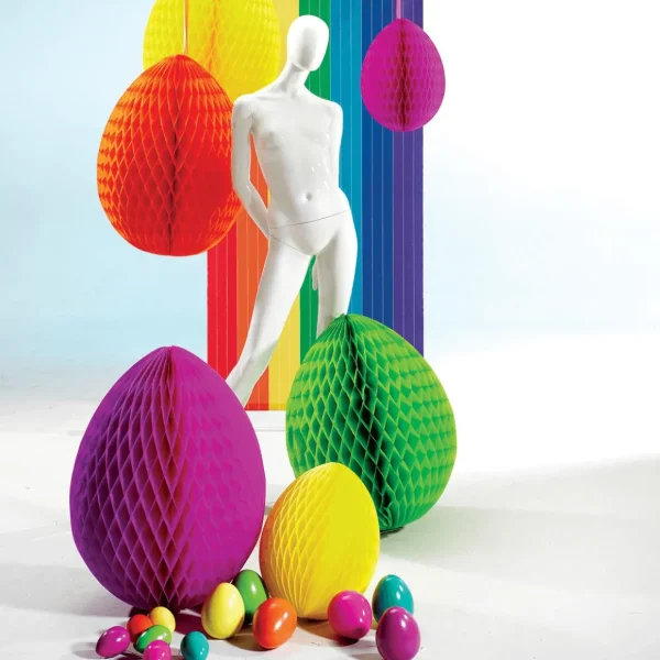 Osterdeko^DecoWoerner Wabenei , 80 Cm grün