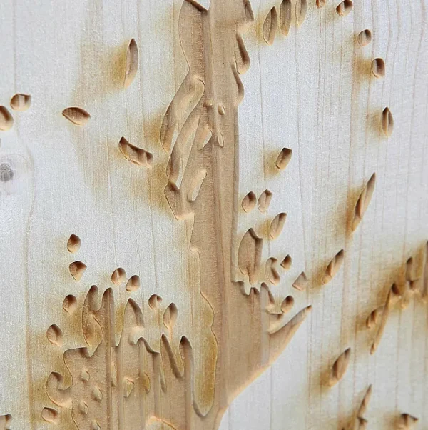 Frühlingsdeko | Naturdeko^DecoWoerner Wandbild-Set Brandmalerei Beige
