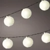 Themen-Deko^DecoWoerner e Solar LED Lampion Lichterkette 450 Cm weiß