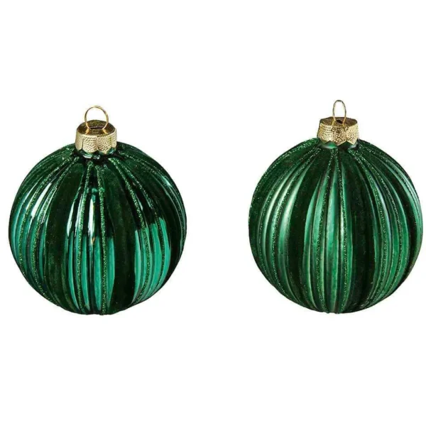 Weihnachtskugeln^DecoWoerner Weihnachtskugel Velvet , 8 Cm, 2 Stück grün