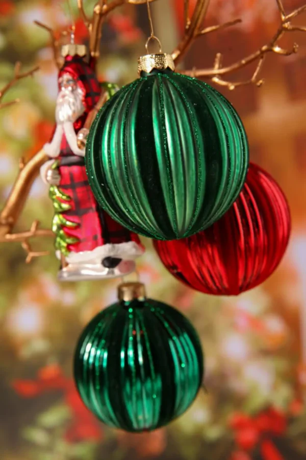 Weihnachtskugeln^DecoWoerner Weihnachtskugel Velvet , 8 Cm, 2 Stück grün