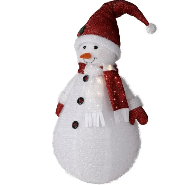 Winterdeko | Weihnachtsfiguren^DecoWoerner XL Schneeman Aus Polyester 120 Cm weiß