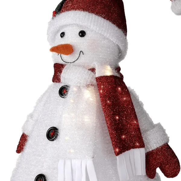Winterdeko | Weihnachtsfiguren^DecoWoerner XL Schneeman Aus Polyester 120 Cm weiß