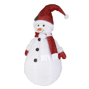Winterdeko | Weihnachtsfiguren^DecoWoerner XL Schneeman Aus Polyester 120 Cm weiß