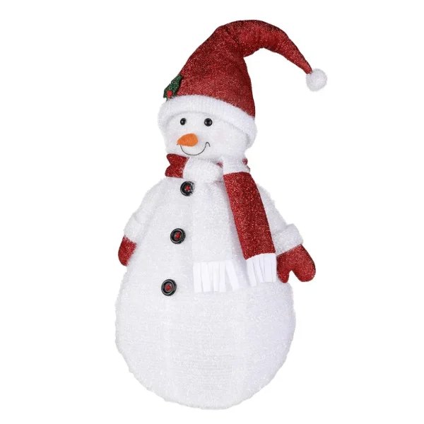 Winterdeko | Weihnachtsfiguren^DecoWoerner XL Schneeman Aus Polyester 120 Cm weiß