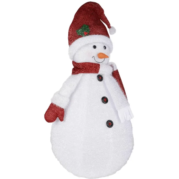 Winterdeko | Weihnachtsfiguren^DecoWoerner XL Schneeman Aus Polyester 120 Cm weiß