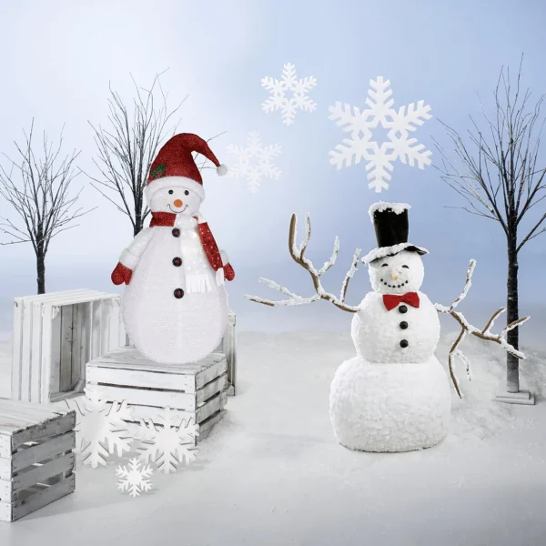 Winterdeko | Weihnachtsfiguren^DecoWoerner XL Schneeman Aus Polyester 120 Cm weiß