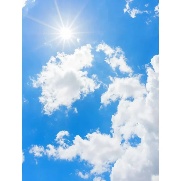 Xxl-Banner^DecoWoerner XL Stoffbanner Sonniger Himmel 150 X 200 Cm blau