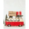 Weihnachts- & Winterbanner | Weihnachtsbanner^DecoWoerner XL-Stoffbanner "Weihnachtsbus Bulli" Aus Schwer Entflammbarem Fahnenstoff 150 X 200 Cm rot