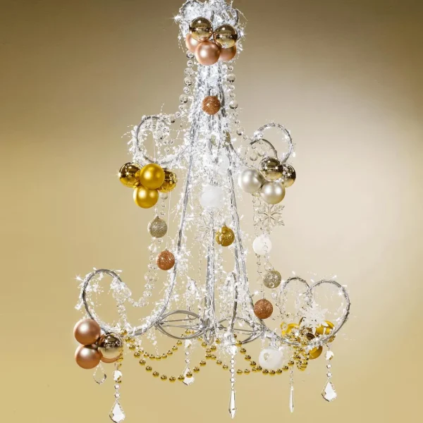 Streudeko | Weihnachtsfiguren^DecoWoerner XXL Deko Perlenkette 270 Cm gold